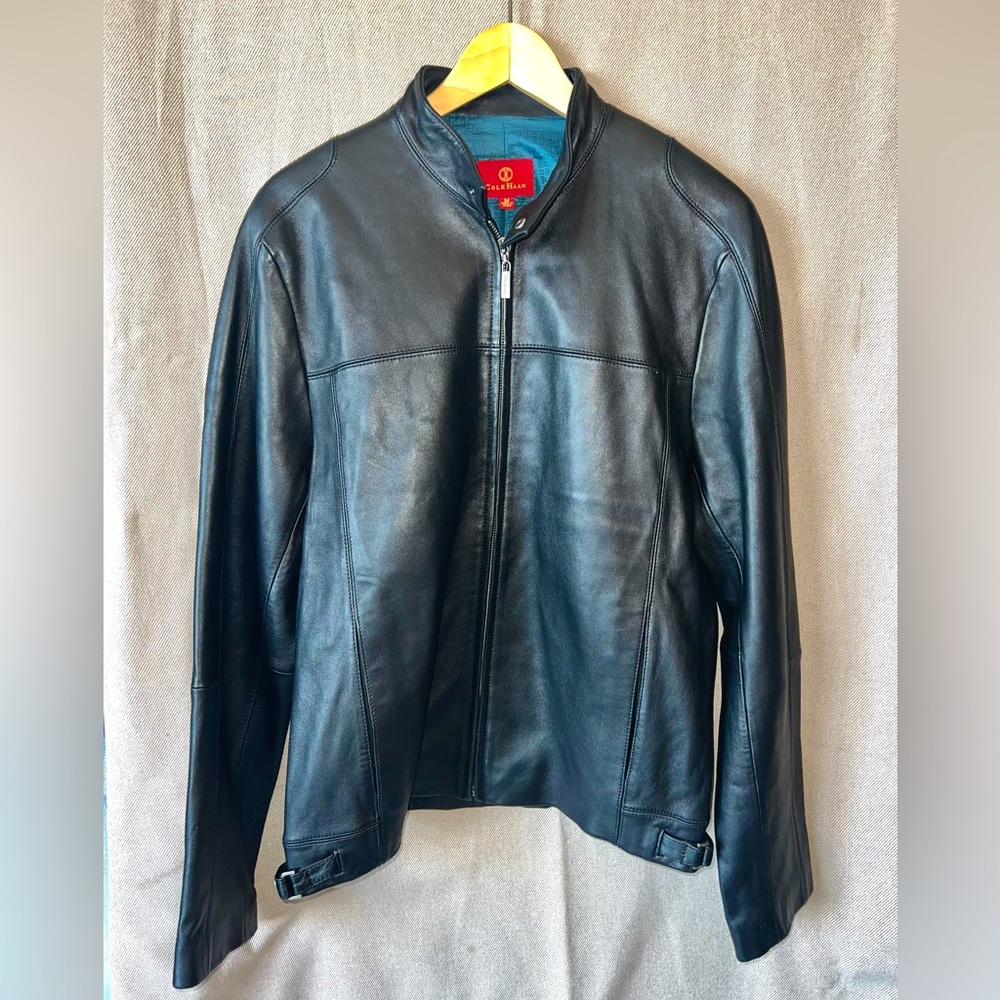 Cole Hann Lambskin Leather Jacket